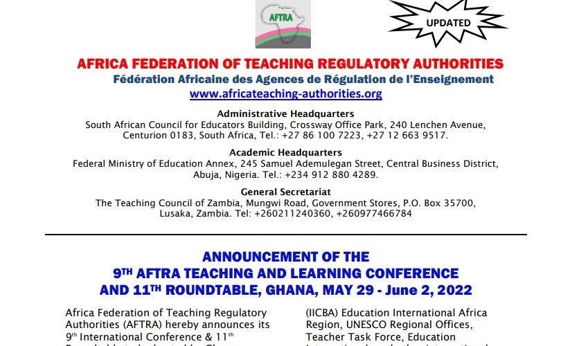 AFRICA FEDERATION OF TEACHING REGULATORY AUTHORITIES